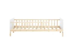 Homestyle4u Kinderbett 90x200 mit Raufallschutz Lattenrost 2604