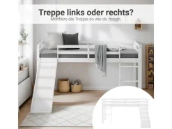 Homestyle4u Betten|Leitern^Kinderbett 90x200 mit Rutsche in 1434