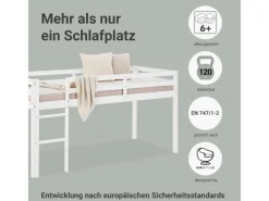 Homestyle4u Betten^Kinderbett 90x200 mit Lattenrost in 2252