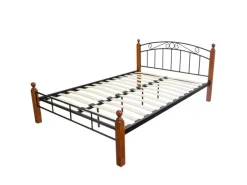 Homestyle4u Betten^Metallbett Mit Lattenrost Bettgestell Metall 140 x 200 Braun