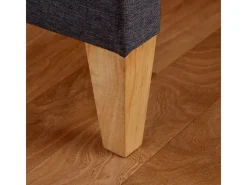 Homestyle4u Polsterbett mit Lattenrost 140x200 cm in Grau 2508