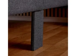 Homestyle4u Polsterbett mit Lattenrost 140x200 cm in Grau 2508