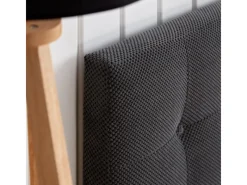 Homestyle4u Betten^Polsterbett 140x200 cm mit Lattenrost Doppelbett Samt Anthrazit 2621