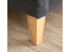 Homestyle4u Betten^Polsterbett 140x200 cm mit Lattenrost Doppelbett Samt Anthrazit 2621