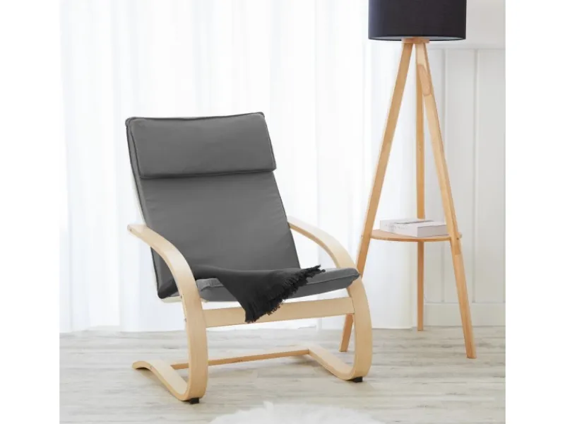 Homestyle4u Relaxsessel in Grau 2405