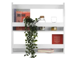 Homestyle4u Bücherregale|Schweberegale^Wandregal Hängeregal Küchenregal Bücherregal Regal Holz