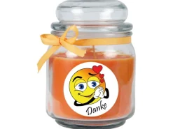 HS Candle Duftkerze & Bonbon Glas Danke Orange Honigmelone