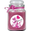 HS Candle Windlichter^Duftkerze & Bonbon Glas Danke Lavendel Lila