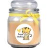 HS Candle Windlichter^Duftkerze & Bonbon Glas Geburtstag Vanille Gelb