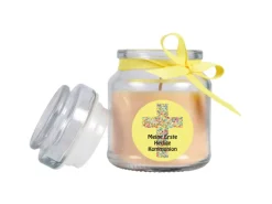 HS Candle Windlichter^Duftkerze & Bonbon Glas Kommunion Gelb Vanille