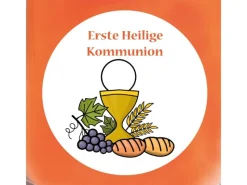 HS Candle Duftkerze & Bonbon Glas Kommunion Honigmelone Orange