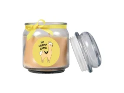 HS Candle Windlichter^Duftkerze & Bonbon Glas Comic Gelb Vanille