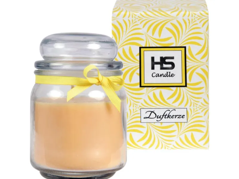 HS Candle Duftkerze & Bonbon Glas Ø9cm Vanille