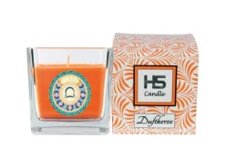 HS Candle Duftkerze & Glas Sternzeichen Honigmelone 50 Stunden Waage