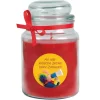 HS Candle Duftkerze & Glas Karneval Rot Bonbon 110h