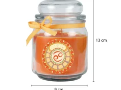 HS Candle Windlichter^Duftkerze & Glas Sternzeichen Honigmelone 70 Stunden Krebs