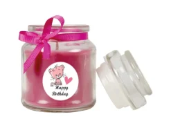 HS Candle Duftkerze & Glas Geburtstag Lavendel Lila