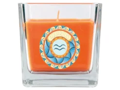 HS Candle Windlichter^Duftkerze & Glas Sternzeichen Honigmelone 50 Stunden Wassermann