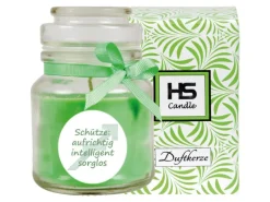 HS Candle Windlichter^Duftkerze & Glas Sternzeichen Coconut Limes 30 Stunden Schütze