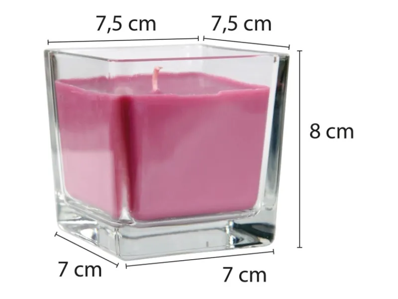 HS Candle Windlichter^Duftkerze & Glas Sternzeichen Lavendel 50 Stunden Waage