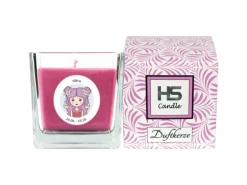 HS Candle Windlichter^Duftkerze & Glas Sternzeichen Lavendel 50 Stunden Waage
