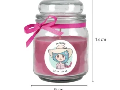 HS Candle Duftkerze & Glas Sternzeichen Lavendel 70 Stunden Skorpion