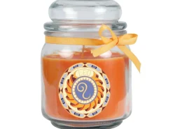 HS Candle Windlichter^Duftkerze & Glas Sternzeichen Honigmelone 70 Stunden Löwe