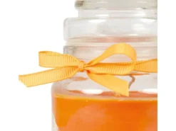 HS Candle Ostern^Duftkerze & Glas Karneval Orange Bonbon 30h