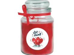 HS Candle Windlichter^Duftkerze & Glas Valentinstag Bonbon 110h Be Mine