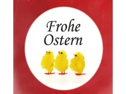 HS Candle Ostern^Duftkerze & Glas Frohe Ostern Bonbon Ø9 cm Rose Küken