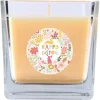 HS Candle Ostern^Duftkerze & Glas Ostern Creme Viereck 50h Happy Easter Blumen