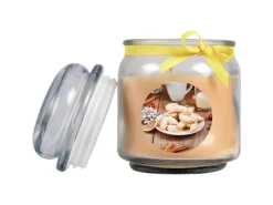 HS Candle Windlichter^Duftkerze & Glas Weihnachten Creme Bonbon 70h