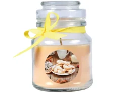 HS Candle Kerzen^Duftkerze & Glas Weihnachten Creme Bonbon 30h
