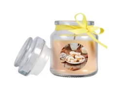 HS Candle Kerzen^Duftkerze & Glas Weihnachten Creme Bonbon 30h