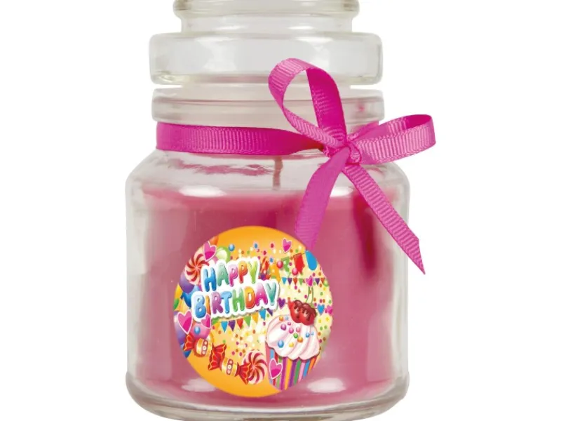 HS Candle Duftkerze & Glas Happy Birthday Cupcake Lavendel