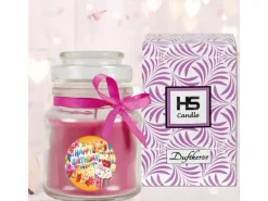 HS Candle Duftkerze & Glas Happy Birthday Cupcake Lavendel
