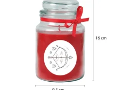 HS Candle Windlichter^Duftkerze & Glas Sternzeichen Rose 110 Stunden Schütze