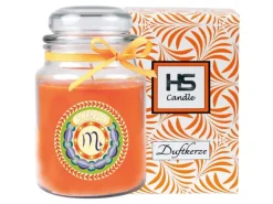 HS Candle Windlichter^Duftkerze & Glas Sternzeichen Honigmelone 110 Stunden Skorpion