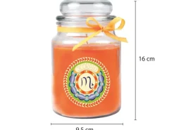 HS Candle Windlichter^Duftkerze & Glas Sternzeichen Honigmelone 110 Stunden Skorpion