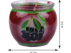 HS Candle Duftkerze Motiv 6er Pack Black Cherry