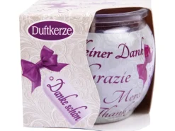 HS Candle Kerzen^Duftkerzen Sprüche 6er Pack Danke Schön