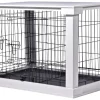 Dobar Hundebedarf^Hundebox Indoor mit Tischoberfläche 83 x 55 x 59 cm Weiß