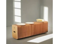 IH Paper Faltbar 3 Sitzer Bank aus Kraftpapier mit Kissen P423108