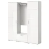 Inn.Furn Garderobe Set Weiß Hochglanz 4-teilig 165 cm Viel Stauraum Grazie