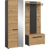 Inn.Furn Möbelserien^Garderoben-Set 3-teilig in Eiche und Grau 160 cm Cooper
