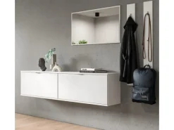 Inn.Furn Möbelserien^Garderoben-Set 5-teilig in Weiß Hochglanz 238 cm SystemX