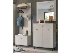 Inn.Furn Möbelserien^Garderoben-Set 4-teilig Sand 195 cm mit Fräsungen Apunti