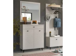 Inn.Furn Möbelserien^Garderoben-Set 4-teilig Sand 195 cm mit Fräsungen Apunti