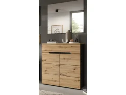 Inn.Furn Möbelserien^Garderoben-Set 2-teilig Eiche Grau 80 cm mit Soft-Close Cooper