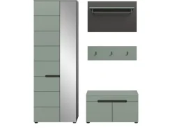 Inn.Furn Möbelserien^Garderoben-Set 4-teilig in Salbei und Grau 160 cm Cooper